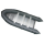 18' Saturn SD518 Inflatable Boat in Gun Metal Gray Color - Top View - (5 Piece Sectional Aluminum Floor)