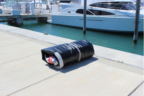 9'6" Azzurro Mare Inflatable Boat - Deflated and rolled