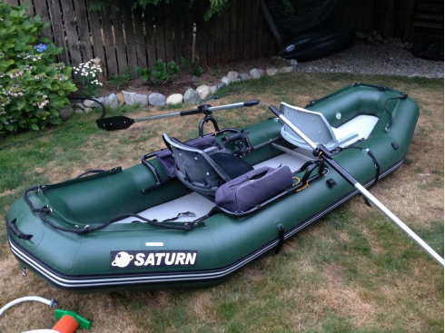 Customer Photo - 12' Saturn Raft/Kayak - RD365 GREEN (Brand New Upgraded Leafield C7 Valves and Outfitter Floor Not Shown)