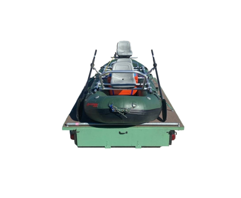 3 Seat Custom NRS Fishing Frame Package with Optional Add-Ons Including Cataract KBO Oars, Front Thighbar, NRS Anchor System, Cooler, and Rope