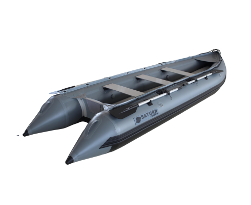 2024 15' Saturn Triton Outfitter KaBoat (TRSK470X GUN METAL GREY) with Upgraded Heat-Welded 1.2mm Suijia PVC and Leafield Valves