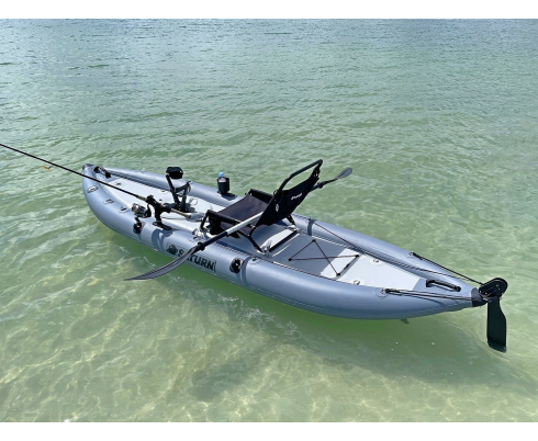 Saturn FPK365 - On the Water with Optional Chair and Rear Fin and Rod Holders