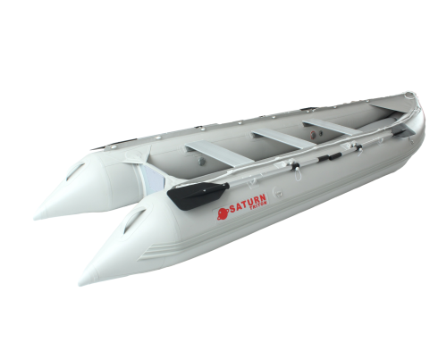 2025 Light Grey 15' Saturn Triton Outfitter KaBoat - 1.2mm Italian Suijia PVC and Imported Leafield D7 Valves (Inflation and Pressure-Relief)
