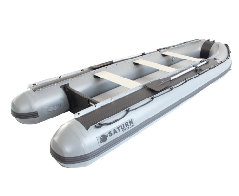 2025-2026 14' Saturn Triton Heavy-Duty Inflatable Fishing KaBoat (Dark Grey) - 1.2mm Suijia PVC, Leafield Inflation Valves, Pressure-Relief Valve, and more!