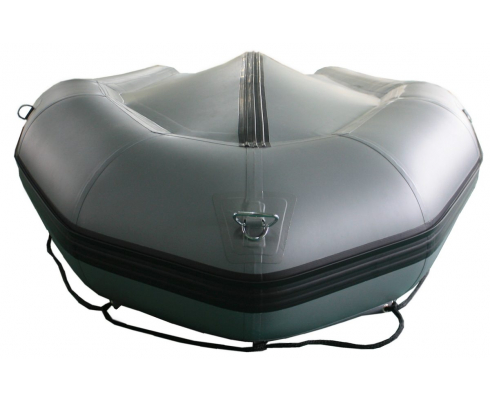 18' Saturn SD518 Inflatable Boat in Gun Metal Gray Color - Front Bottom View