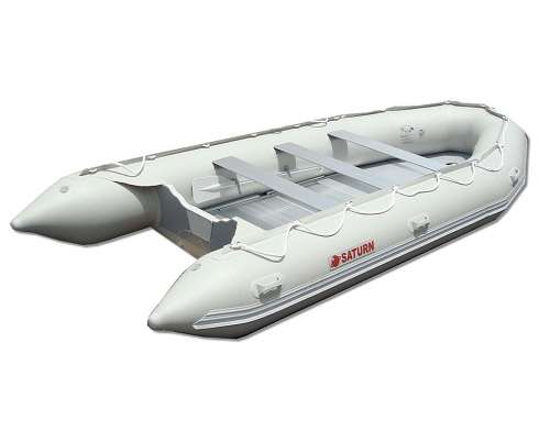 15' Saturn Inflatable Boat - SD470 - w/ Aluminum Floor - Angle View