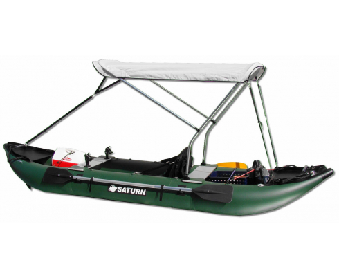 Customer Photo - 13' Saturn Fishing Kayak FK396 - Custom 3rd Party Bimini Top