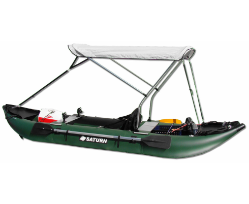 Customer Photo - 13' Saturn Fishing Kayak FK396 - Custom 3rd Party Bimini Top