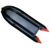 13' Saturn XL KaBoat SK385XL RED - Bottom View Showing Upgraded 1.5mm PVC Black Floor and Exterior Tube Protection